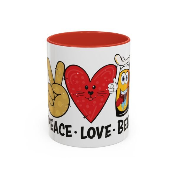 Peace Love – Unique 11oz Ceramic Mug with Stylish Graphic Design