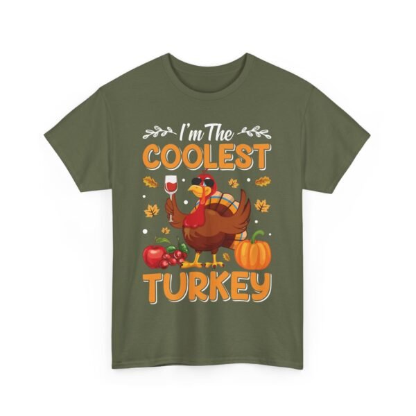 Coolest Turkey Funny Unisex Thanksgiving Tee – Perfect for the Holiday Feast!