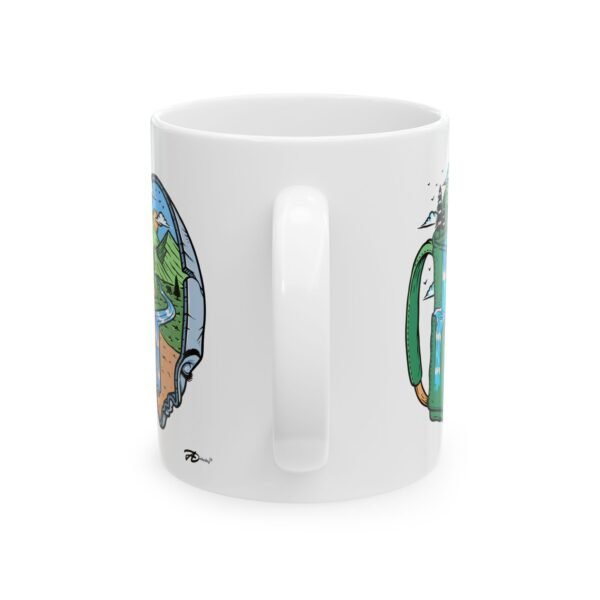 Hike Your Heart Out – 11oz White Ceramic Hiking Mug for Nature Lovers - Image 2