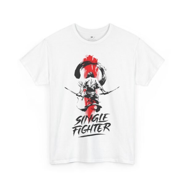 Single Fighter Cotton T-Shirt with Unique Graphic Design for Everyday Style and Comfort