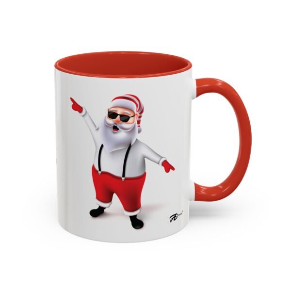 Cool Santa 11oz Ceramic Mug – Festive Christmas Mug with Sunglasses Santa