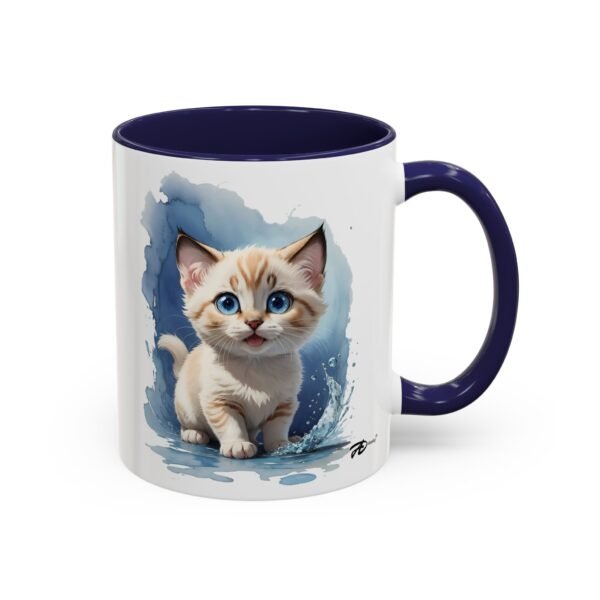 Adorable Blue-Eyed Kitten Mug – Perfect for Animal Lovers, 11oz Ceramic