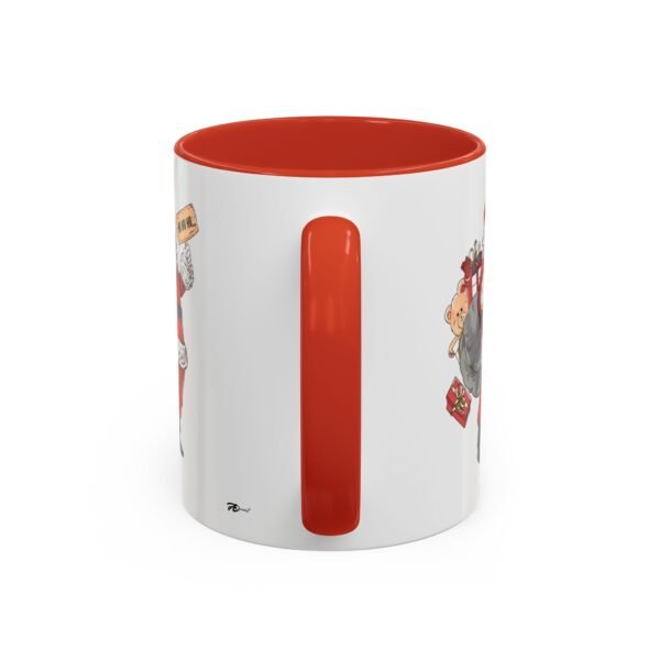 Festive 11oz Ceramic Mug with Jolly Santa & 'Christmas Wishes' – Perfect for Holiday Cheer - Image 4