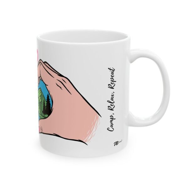 I Love Camping - 11oz White Ceramic Mug for Outdoor Adventures - Image 4