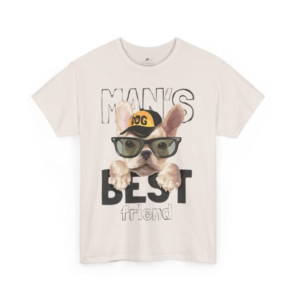 Mans Best Friend Pug Dog Cotton T-Shirt with Unique Graphic Design for Animals Lovers - Image 4