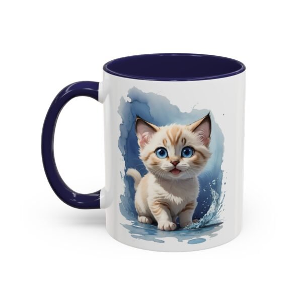 Adorable Blue-Eyed Kitten Mug – Perfect for Animal Lovers, 11oz Ceramic - Image 3