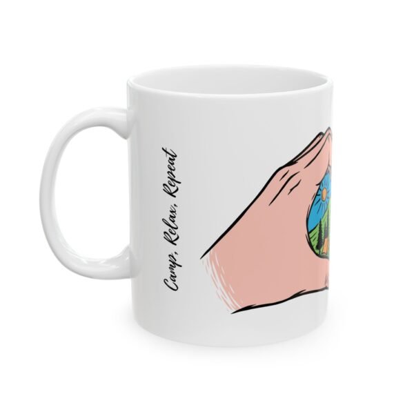 I Love Camping - 11oz White Ceramic Mug for Outdoor Adventures - Image 3