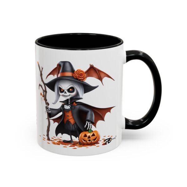 Halloween Ceramic Mug - 11oz White with Color Accent, Perfect for Spooky Coffee Moments!