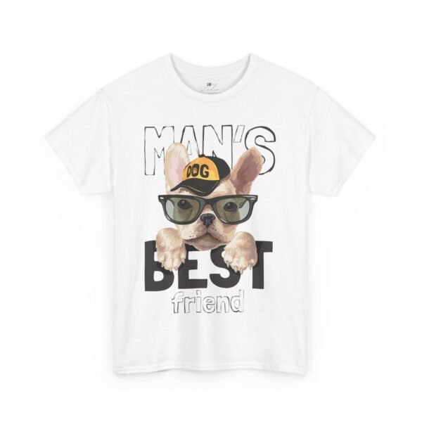 Mans Best Friend Pug Dog Cotton T-Shirt with Unique Graphic Design for Animals Lovers