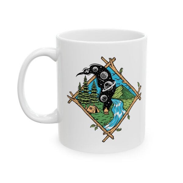 Explore More –11 oz White Ceramic Mug with Unique Camping Graphic - Image 3