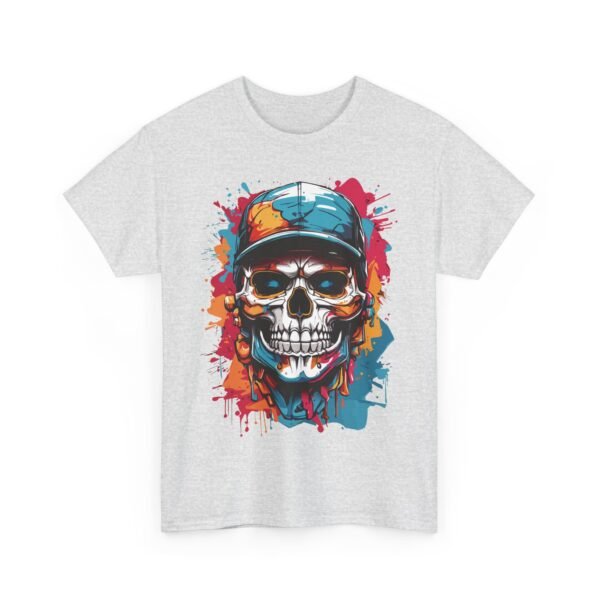 Skull Head wear Cap Halloween T-Shirt 100% Cotton Unisex