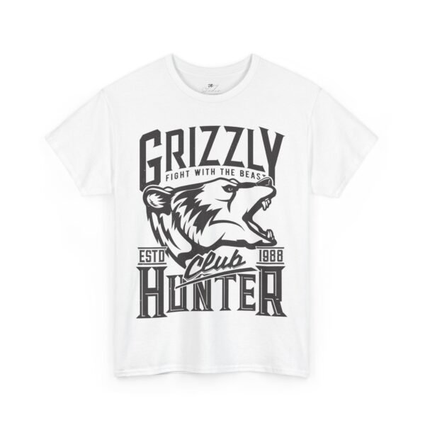 Grizzly Hunter - Unisex 100% Cotton T-Shirt with Wildlife Graphic