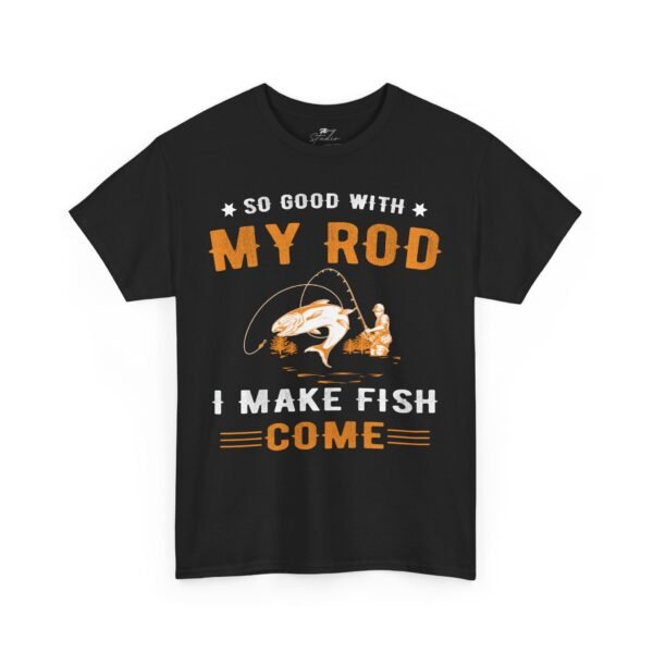 My Rod Make Fish Come - Unisex Cotton Fishing Tee for Outdoor Enthusiasts