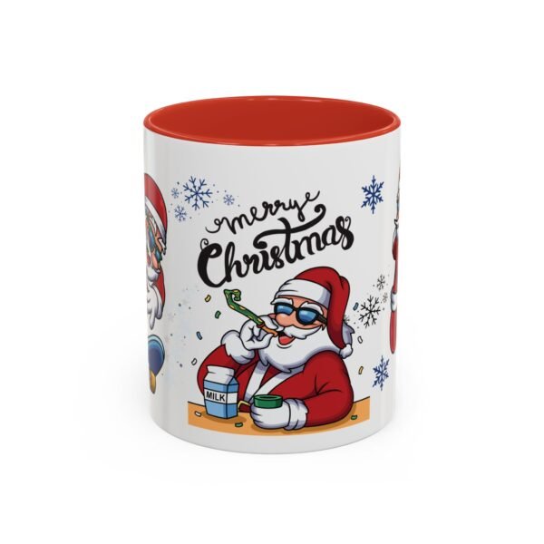 Cool Santa 11oz Ceramic Mug with Skateboarding, Basketball & Chill Design – Fun Christmas Mug