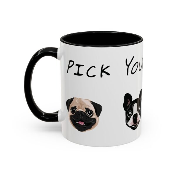 11oz Ceramic Mug with Cute Cartoon Dog Faces – Pug, Boston Terrier, Beagle, and Bull Terrier Designs for Dog Lovers - Image 3