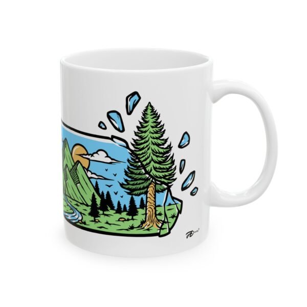 Happy Camper – 11 oz White Ceramic Mug for Outdoor Adventure Seekers - Image 4