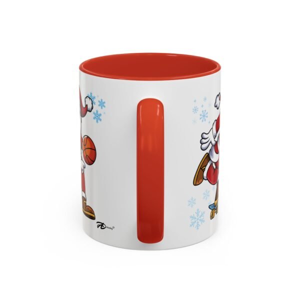 Cool Santa 11oz Ceramic Mug with Skateboarding, Basketball & Chill Design – Fun Christmas Mug - Image 4