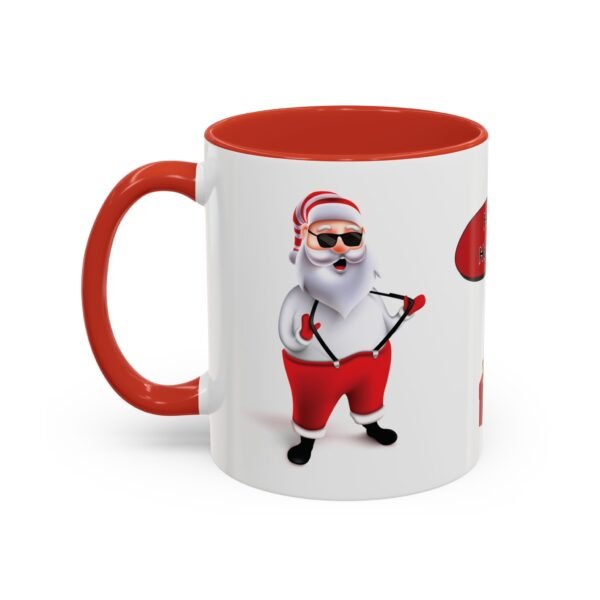 Festive 11oz Ceramic Mug with Cool Santa & 'Happy Holidays' Design – Perfect for Christmas Cheer & Holiday Celebrations - Image 3