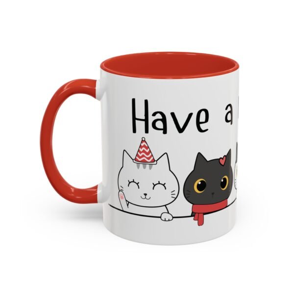 Cute Kitty Have a Nice Day – Unique 11oz Ceramic Mug with Animal Graphic Design - Image 3