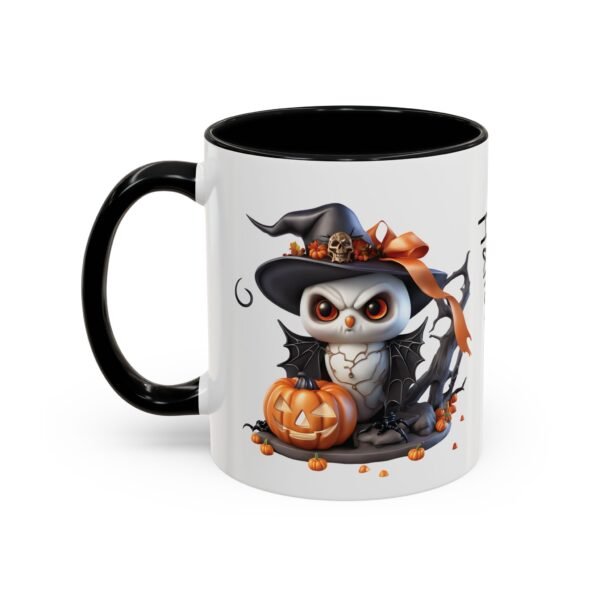 Halloween Ceramic Mug - 11oz White with Color Accent, Perfect for Spooky Coffee Moments! - Image 3