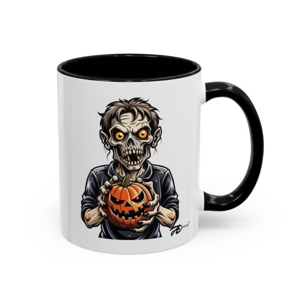 Creepy Zombie Mascot with Halloween Pumpkin - The Ideal Décor for Halloween Lovers