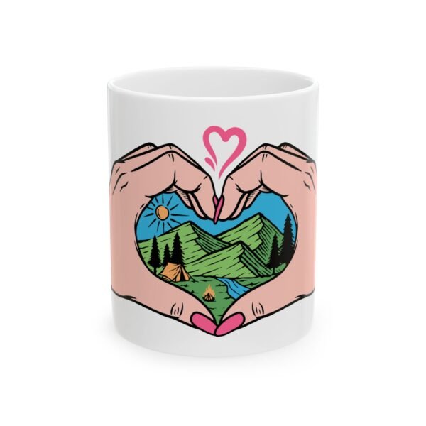 I Love Camping - 11oz White Ceramic Mug for Outdoor Adventures