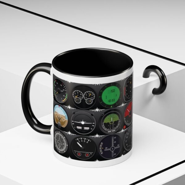 11oz Ceramic Mug with Pilot Instrument Panel Graphic – Perfect for Aviators & Flight Enthusiasts - Image 6