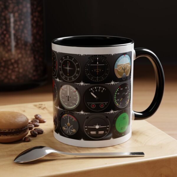 11oz Ceramic Mug with Pilot Instrument Panel Graphic – Perfect for Aviators & Flight Enthusiasts - Image 5