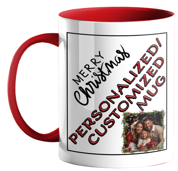 Personalized Christmas Mug 11oz – Add Your Festive Photo & Custom Text | Create a Unique Holiday Keepsake for Loved Ones!