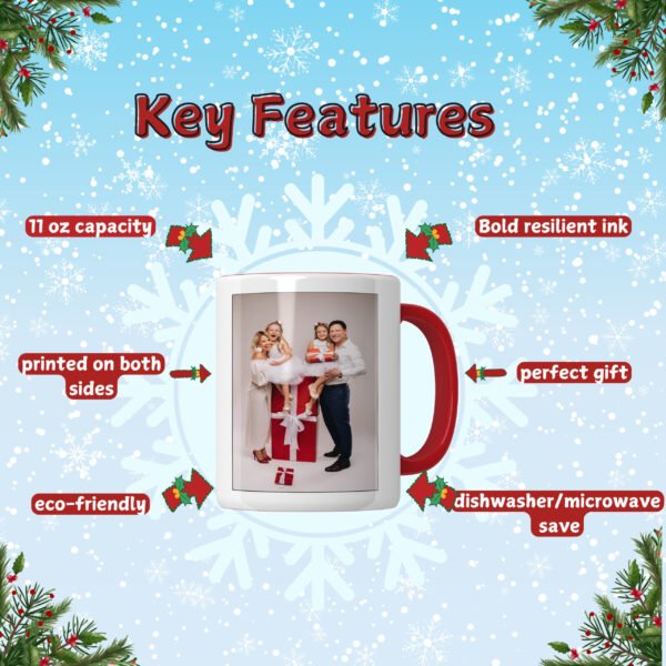 Personalized Christmas Mug 11oz – Add Your Festive Photo & Custom Text | Create a Unique Holiday Keepsake for Loved Ones! - Image 3