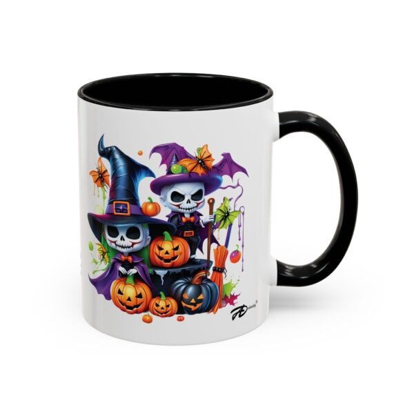 Halloween Ceramic Mug -11oz Glossy Accent Cup with Vibrant Color Contrast - Image 2