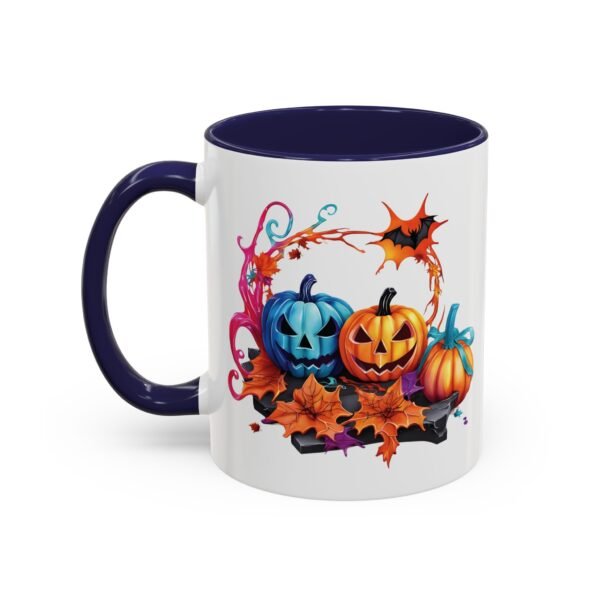 Ghostly Gulp Coffee Cup Halloween -11oz Glossy Accent Cup with Vibrant Color Contrast - Image 3