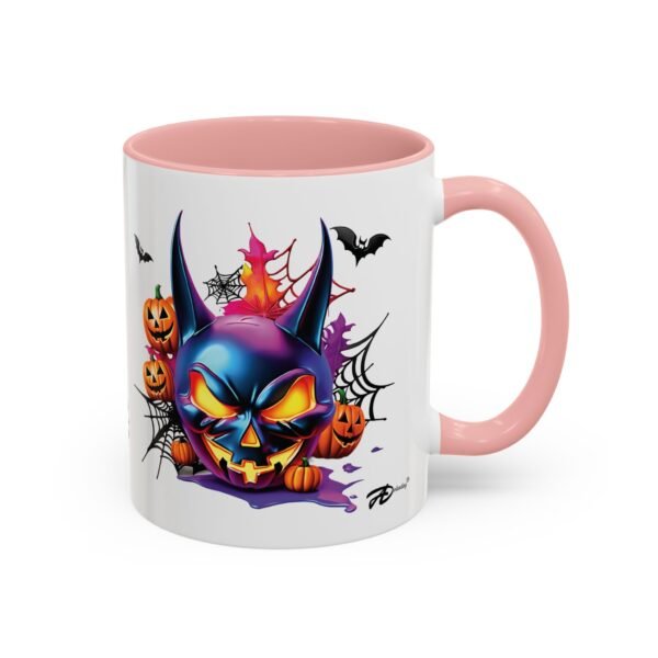 Spooky Sips Halloween Mug - 11oz Glossy Accent Cup with Vibrant Color Contrast