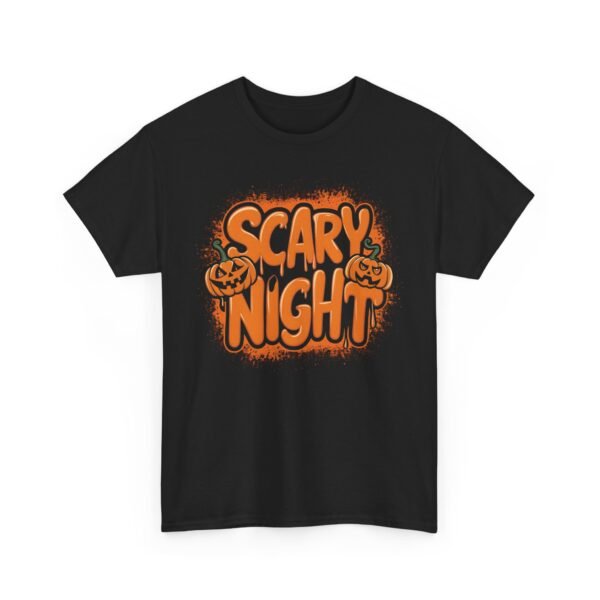 Scary Night Theme with Haunted Halloween T-Shirt 100% Cotton Unisex