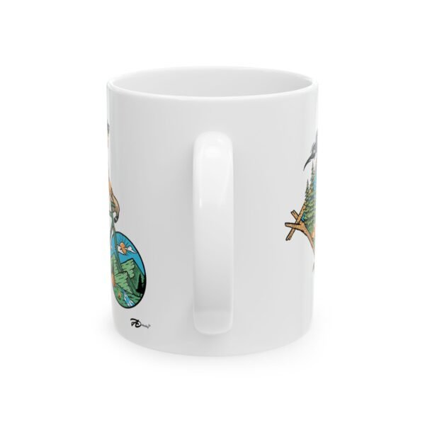 Explore More –11 oz White Ceramic Mug with Unique Camping Graphic - Image 2