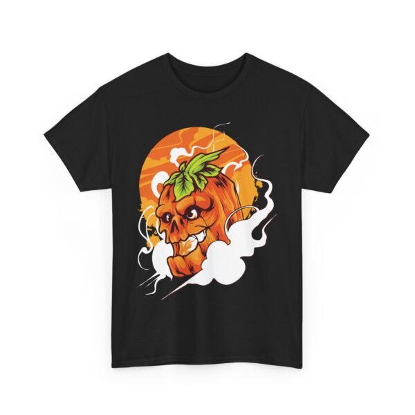 Pumpkin Skull Sun Halloween T-Shirt 100% Cotton Unisex - Spooky Classic Tee