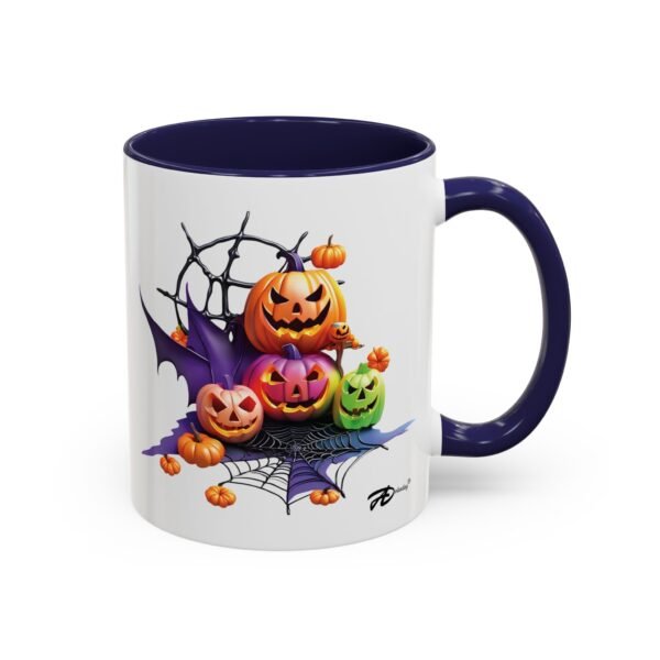 Ghostly Gulp Coffee Cup Halloween -11oz Glossy Accent Cup with Vibrant Color Contrast