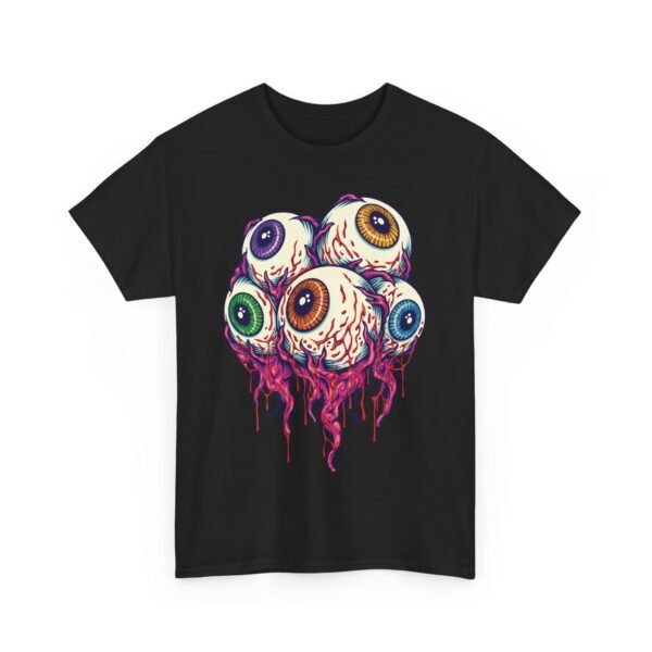 Scary Eyeball Zombie Halloween T-Shirt 100% Cotton Unisex - Spooky Classic Tee