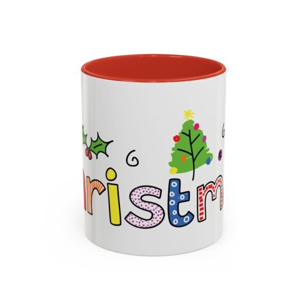 Festive "Christmas" 11oz Ceramic Mug – Bright & Cheerful Holiday Mug for the Season