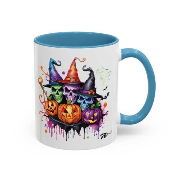 Spooky Halloween Ceramic Mug -11oz Glossy Accent Cup for Festive Coffee & Tea