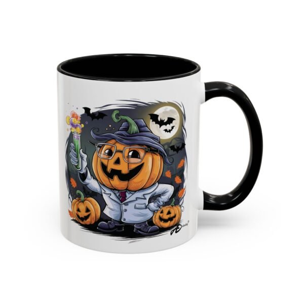 Halloween Pumpkin Scientist – 11oz Spooky Ceramic Mug, Perfect for the Ultimate Halloween Experience - Image 2