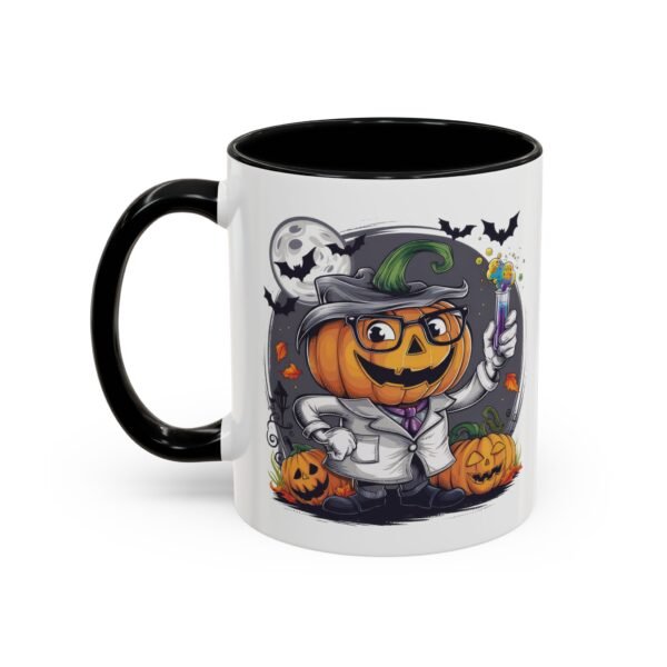 Halloween Pumpkin Scientist – 11oz Spooky Ceramic Mug, Perfect for the Ultimate Halloween Experience