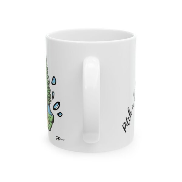 Happy Camper – 11 oz White Ceramic Mug for Outdoor Adventure Seekers - Image 2