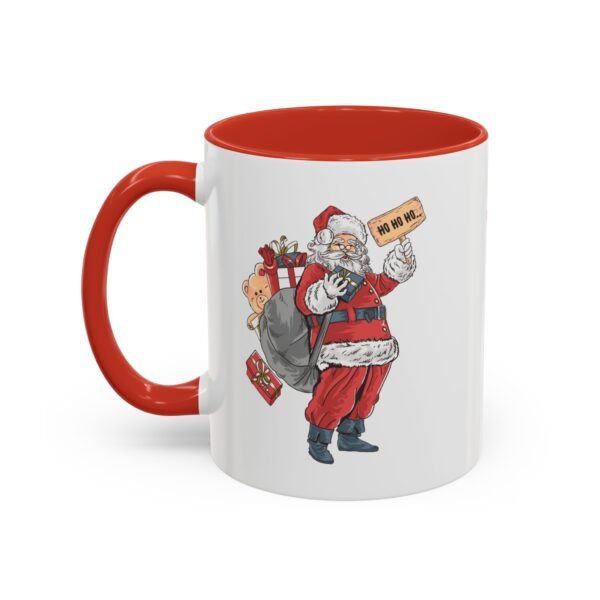 Festive 11oz Ceramic Mug with Jolly Santa & 'Christmas Wishes' – Perfect for Holiday Cheer - Image 3