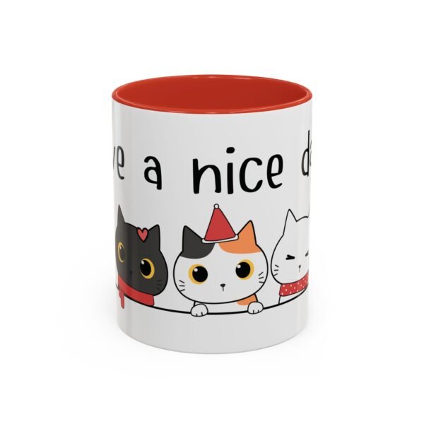 Cute Kitty Have a Nice Day – Unique 11oz Ceramic Mug with Animal Graphic Design