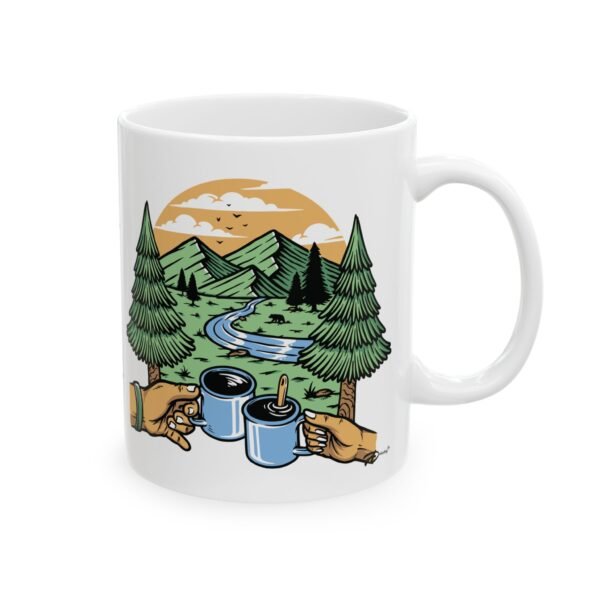 Wilderness Adventures – 11oz White Ceramic Mug for the Camping Lovers - Image 4