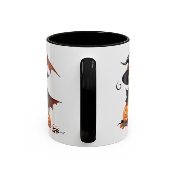 Halloween Ceramic Mug - 11oz White with Color Accent, Perfect for Spooky Coffee Moments! - Image 4