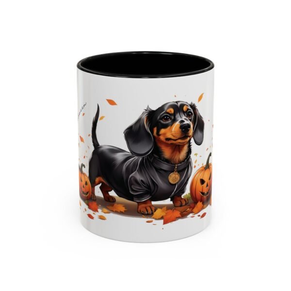 Dachshund in Spooky Style – Perfect for Adding a Haunting Touch to Your Coffee