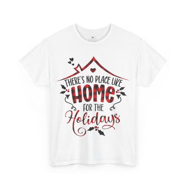 Cozy Plaid "Home for the Holidays" Cotton T-Shirt