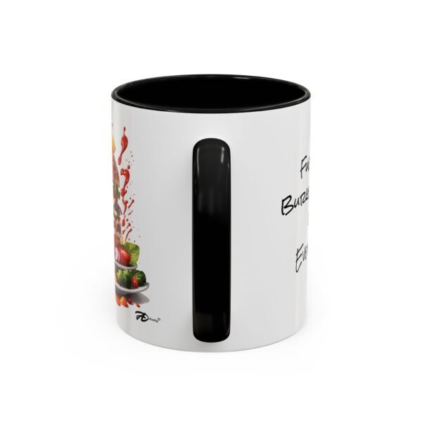 Fuel Your Burger Passion with Every Bite! - Ceramic Mug Perfect for Cooking & Eating Enthusiasts - Image 4